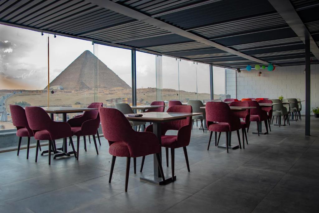 Pyramids view from Marvel Stone Hotel